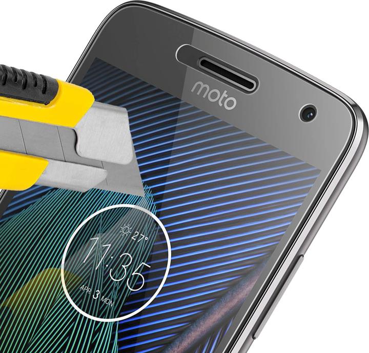Actual product image Avizar Crystal clear film, glass screen protector (1 Piece, Motorola Moto G5 Plus)