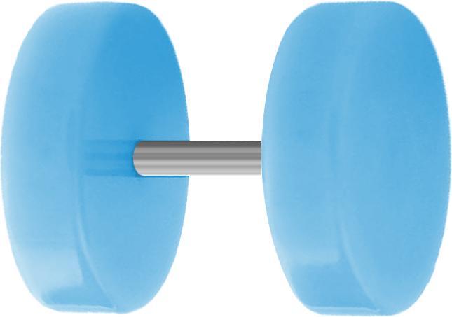 Actual product image Star Piercing Fake plug light blue (without brass, Acrylic)