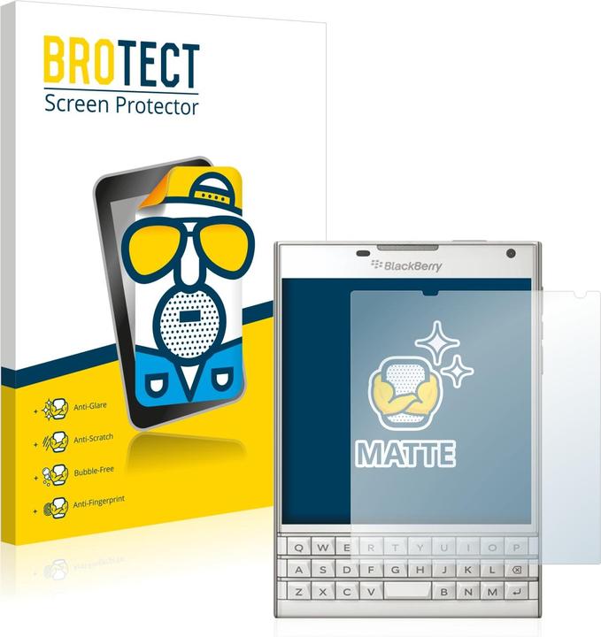 Productafbeelding BROTECT Entspiegelungsfolie Displayschutz Displayschutzfolie Folie Matt (2 Stuk, Blackberry Paspoort)