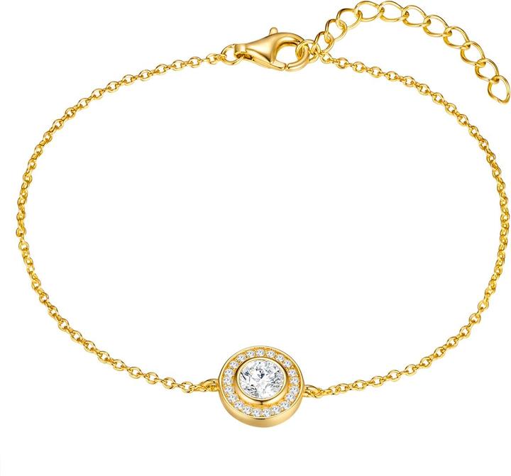 Produktbild Rafaela Donata Damen Sterling Silber Zirkonia Gelbgold 17,0 cm Basislänge + 3,0 cm Verlängerung - 33714 (17 cm, Sterling Silber)