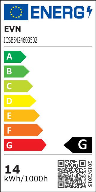 Etichetta energetica EVN Striscia luminosa a LED (Bianco, 500 cm, Interno)