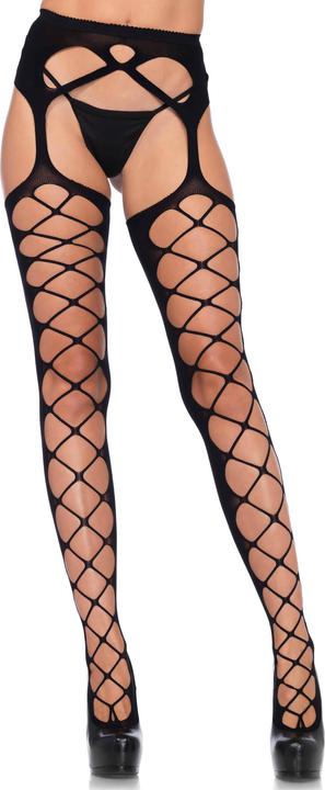 Image du produit Leg Avenue Bas opaques en filet diamant (Taille unique)