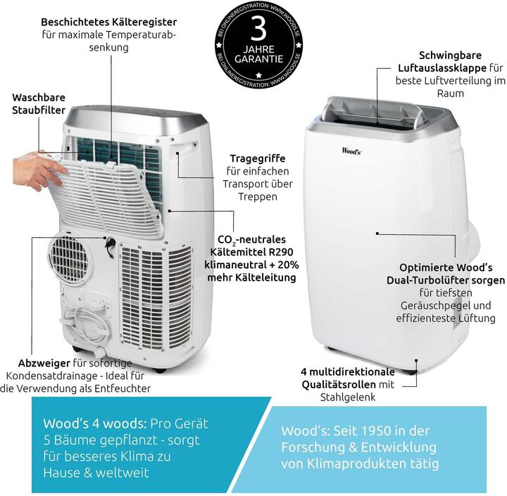 Image du produit Wood's AC Venezia 18k Smart Home (50 m², 18000 BTU/h)