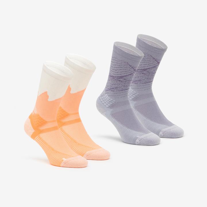 Immagine prodotto Quechua Wandersocken hoch 2 Paar - Hike 500 grau/orange (39, 42)