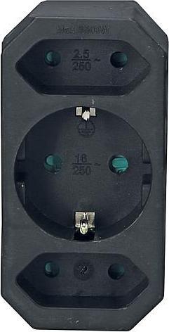 Produktbild EGB Schuko-Euro-Adapter schwarz
