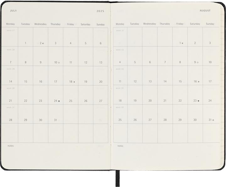 Produktbild Moleskine Wochenkalender (A6, Pocket, Englisch)