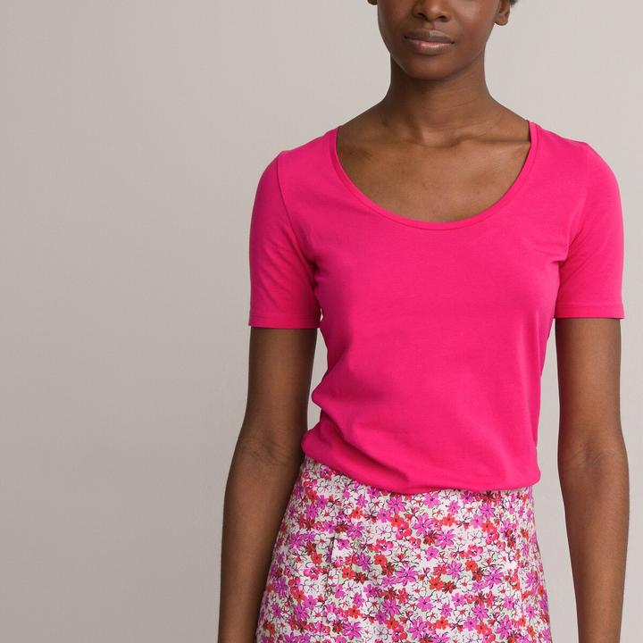 Produktbild La Redoute Collections T-Shirt mit rundem Ausschnitt (XS)