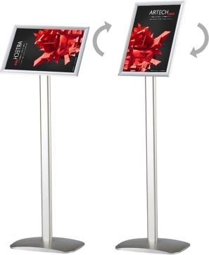 Image du produit Twinco TWIN MENU INFOSTAND - A4 Alu 330x250x1000mm (1stk)