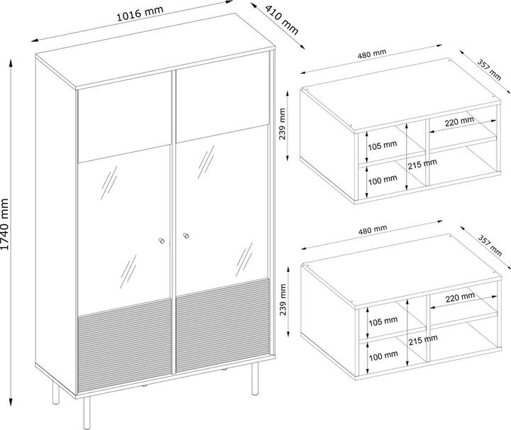Actual product image Konsimo Lofty (101.5 x 174 x 41 cm)