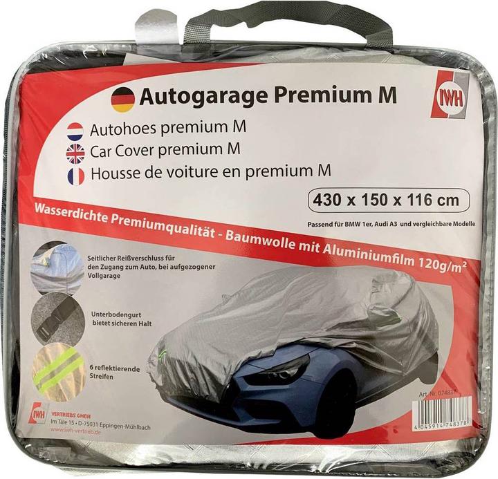Produktbild IWH Autogarage "Premium", wasserdicht, Größe: M Material: 100 % PEVA, Abmessungen: 4.300 x 1.500 x 1.160