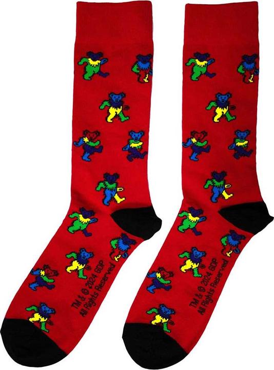 Actual product image Grateful Dead Unisex Adult Dancing Bear Socks (39.5 - 45.5)