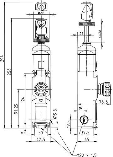 Actual product image Bernstein Pull-wire switch