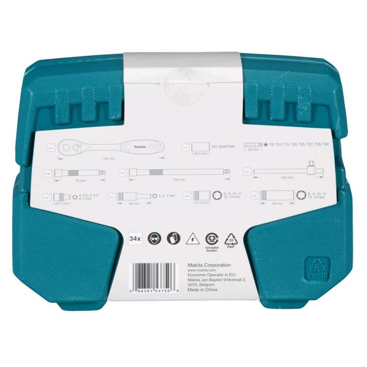 Actual product image Makita Ratchet and bit set (T8, T10, T15, T20, T25, T27, T30)