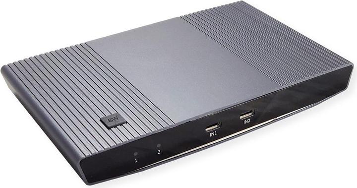 Actual product image Roline KVM switch 2-gang/dock USB-C