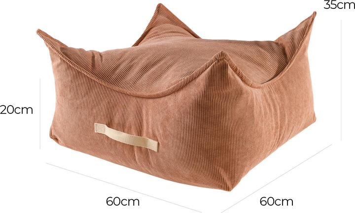 Actual product image Activity Board Beanbag for children, square, corduroy, brick