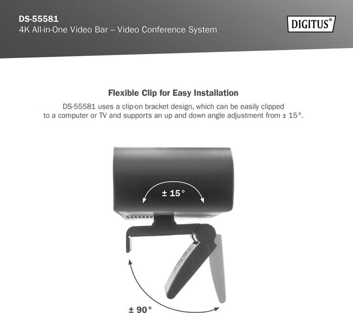 Produktbild Digitus 4K All-In-One Video Bar - Videokonferenz-System