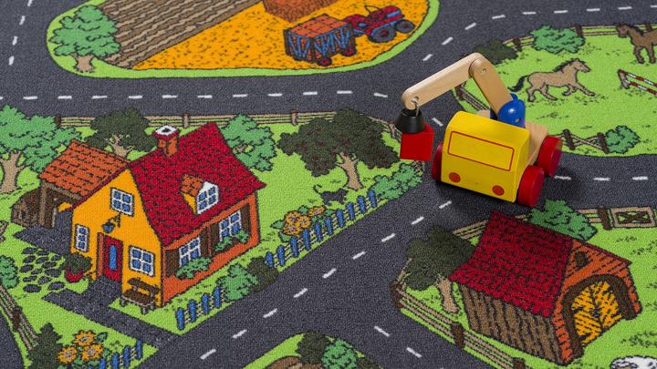 Immagine prodotto Snapstyle I bambini giocano alla fattoria di tappeti (80 x 160 cm)
