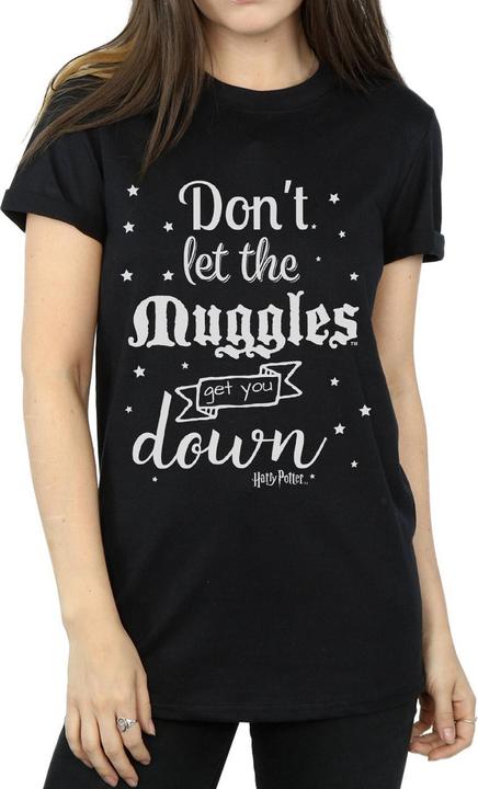 Actual product image Womens/Ladies Don't Let The Muggles Cotton Boyfriend T-Shirt (S)