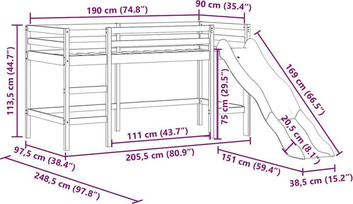 Actual product image VidaXL Idra (90 x 190 cm)