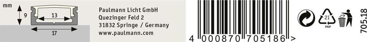 Actual product image Paulmann Stripe Profile Base