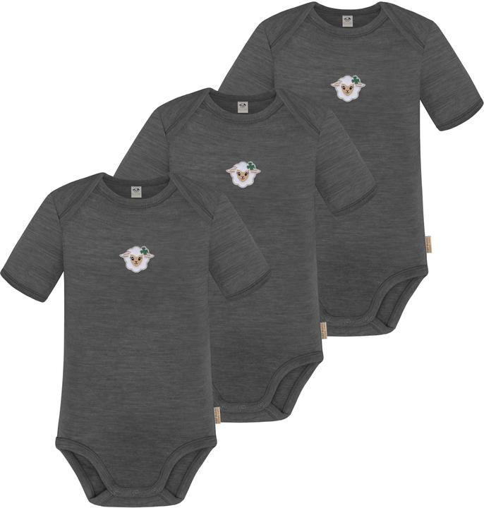 Normani 3er Set Baby Merino Body Kurzarm „Tauranga" - 9287
