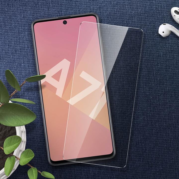 Actual product image Avizar Crystal clear film, glass screen protector (1 Piece, Samsung Galaxy A71)