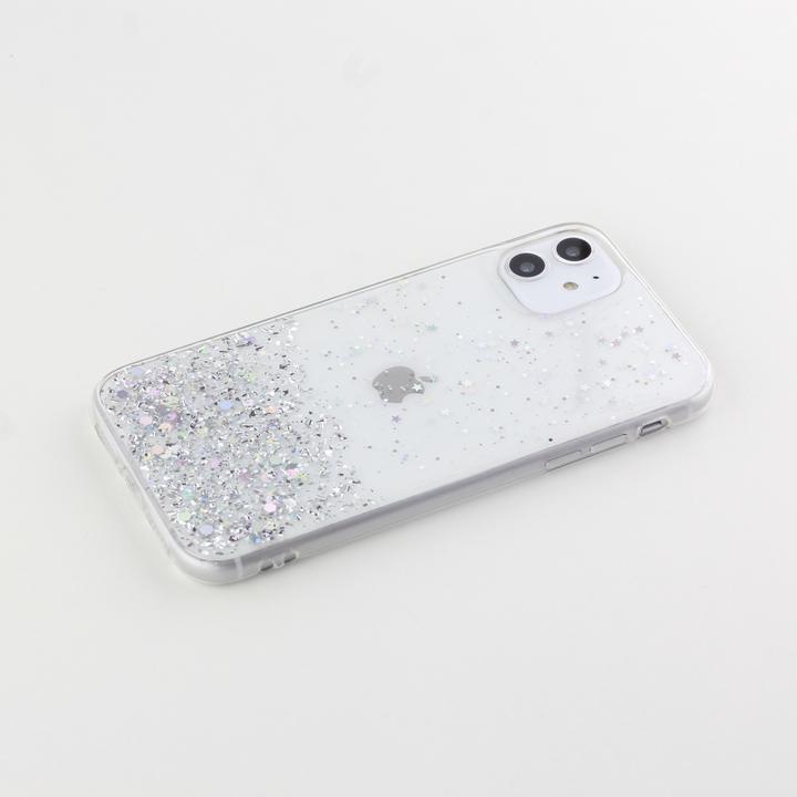 Image du produit PhoneLook Coque Gel paillettes argentées avec anneau (Apple iPhone 13 Pro)