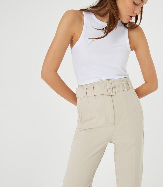 Produktbild La Redoute Collections Röhrenhose mit Gürtel (38)