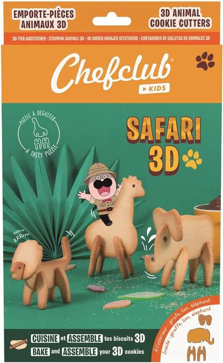 Actual product image Chefclub Biscuit cutter Safari 3D 8pcs.