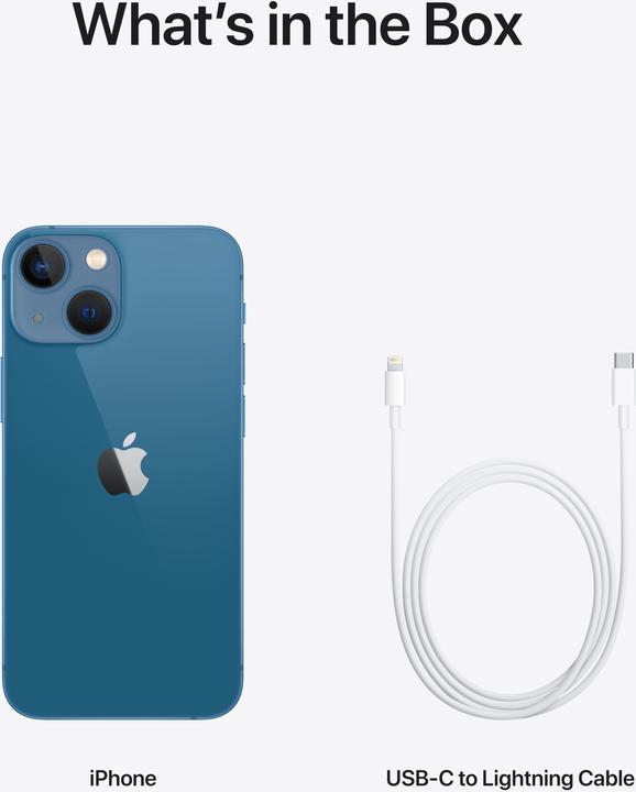 Immagine prodotto Apple iPhone 13 mini (128 GB, Azzurro, 5.40", SIM + eSIM, 12 Mpx, 5G)