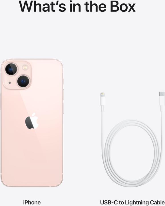 Actual product image Apple iPhone 13 mini (512 GB, Pink, 5.40", SIM + eSIM, 12 Mpx, 5G)