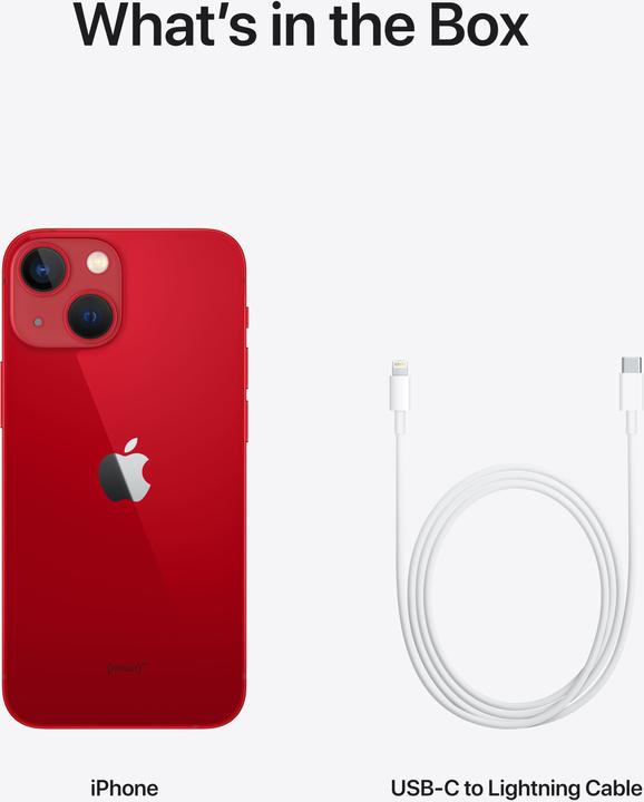 Actual product image Apple iPhone 13 mini (256 GB, (PRODUCT)​RED, 5.40", SIM + eSIM, 12 Mpx, 5G)