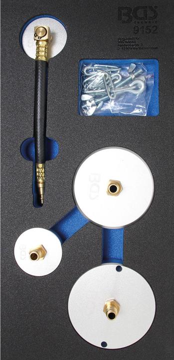 Produktbild BGS Werkstattwageneinlage 1/3: Adapter-Satz für Druckluft-Bremsenentlüfter 4-tlg.