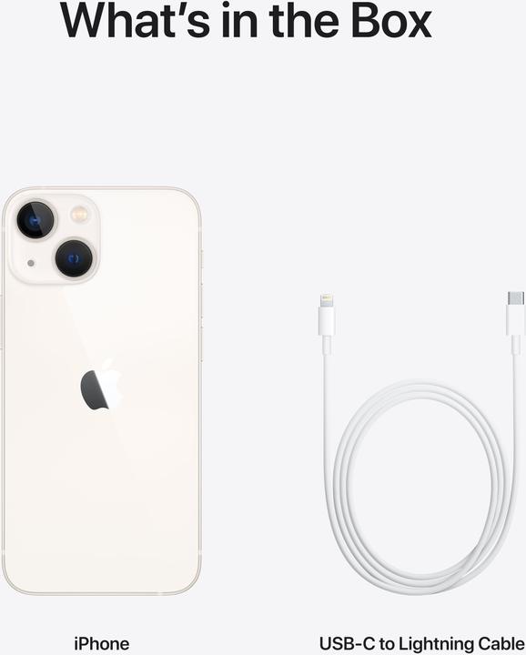 Produktbild Apple iPhone 13 mini (128 GB, Starlight, 5.40", SIM + eSIM, 12 Mpx, 5G)