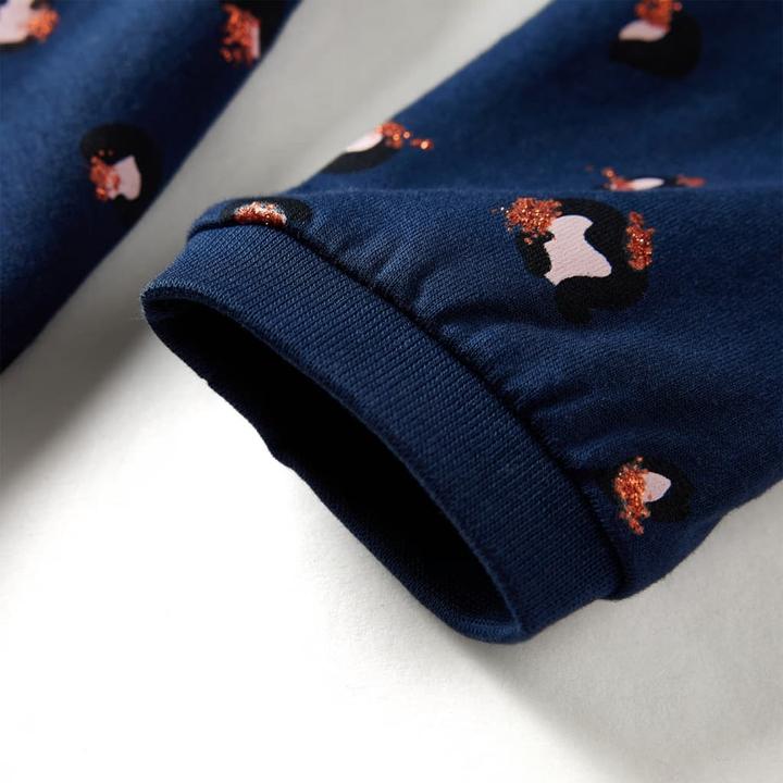 Immagine prodotto VidaXL Abito da bambino con maniche lunghe blu navy 140,Materiale: 95 (140)