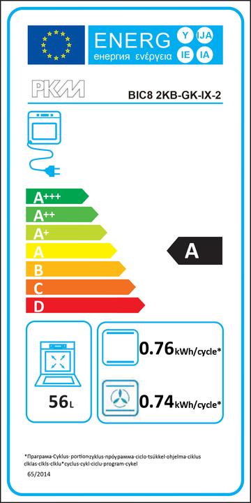 Etichetta energetica PKM Herdset BIC 8 2KB GK IX-2