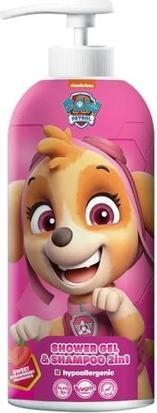 Paw Patrol Psi Patrol 2-In-1 Waschgel und Shampoo Erdbeere 1000ml (1000 ml, Flüssiges Shampoo)