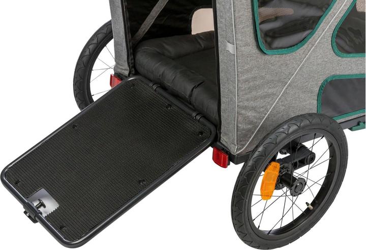 Produktbild Trixie Fahrrad-Anhänger L, 80×103×98/147 cm, Grau/Salbei (Hund, Reflektoren, Komplett zu öffnen)