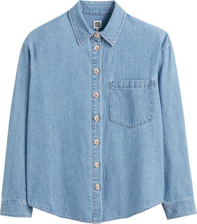 La Redoute Collections Jeanshemd mit langen Ärmeln