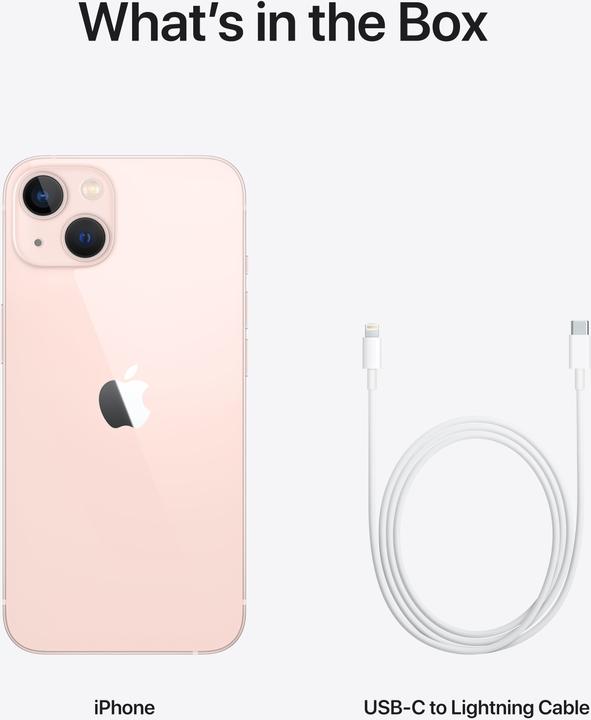 Actual product image Apple iPhone 13 (128 GB, Pink, 6.10", SIM + eSIM, 12 Mpx, 5G)