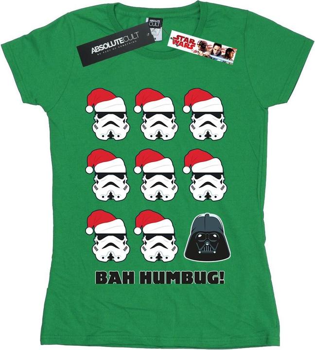 Actual product image Star Wars Womens/Ladies Christmas Humbug Cotton T-Shirt (S)