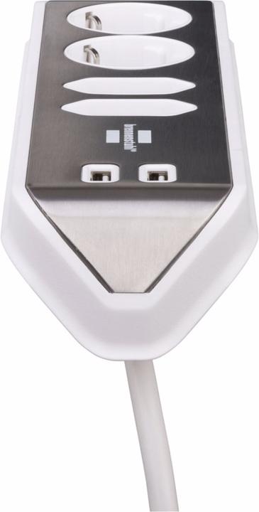 Image du produit Brennenstuhl Bâti de prises d'angle (4 x, CEE 7/16, USB, 2 m)