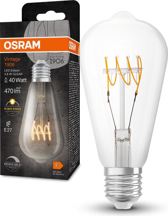 Productafbeelding Ledvance LED-lamp (E27, 4.80 W, 470 lm, 4 x, F)