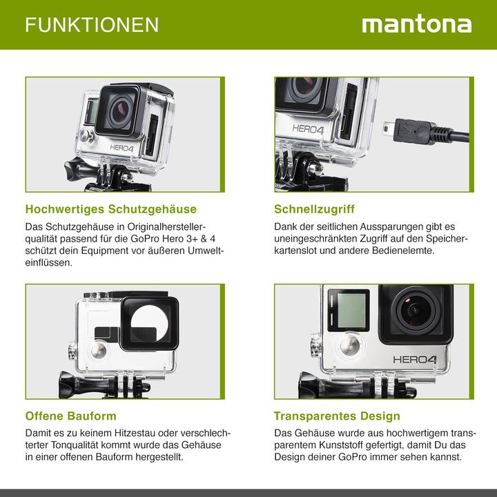 Produktbild mantona Gehäuse für GoPro (Hero 4)