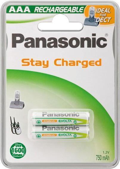 Actual product image Panasonic Rechargeable DECT (2 pcs., AAA, 750 mAh)