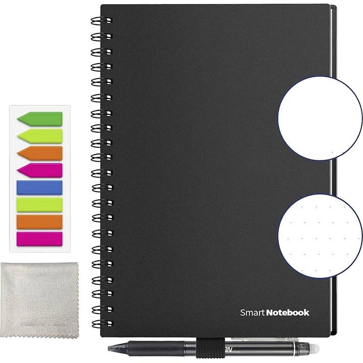 Immagine prodotto Dreiklang-be smart Taccuino riscrivibile Dreiklang con planner, DIN A5, linee e griglia a punti (A5, Quadretti, Righe)