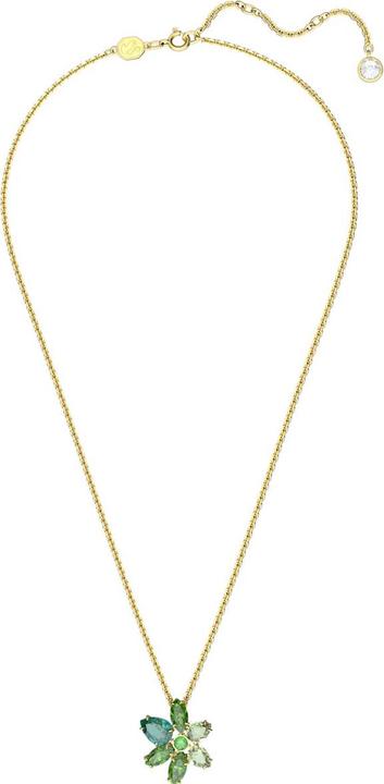 Immagine prodotto Swarovski Collana Gema Vari Tagli Fiore Oro Verde (Metallo Swarovski, 36 - 41 cm)