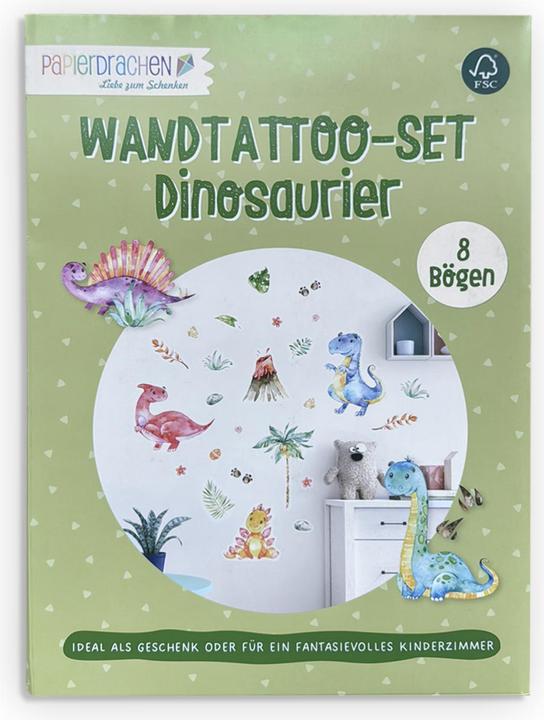 Produktbild Papierdrachen Wandtattoos - Dinosaurier - Set 5 (2 x 22 x 32 cm)