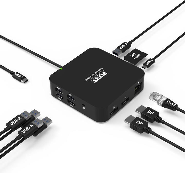Actual product image Port Designs Docking Type C Travel 2 X (USB-C, 2 Ports)