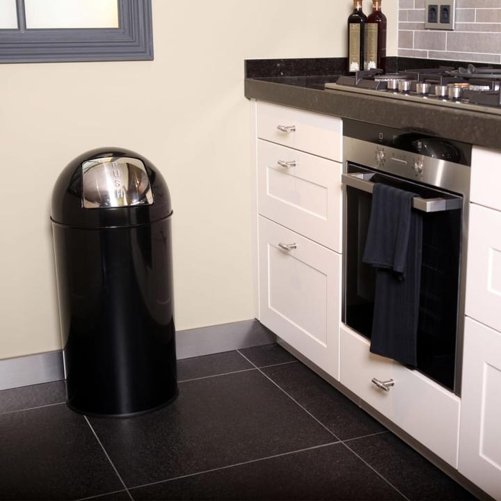 Image du produit kaiserkraft Collecteur de déchets à pousser BULLET PUSH, tôle d'acier (40 l)